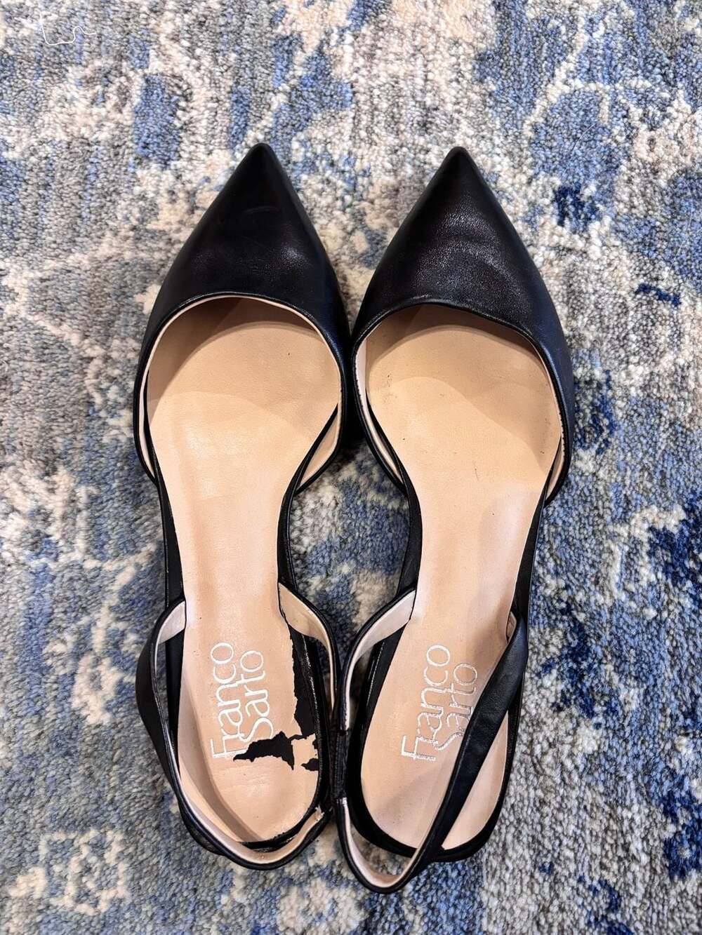 Franco Sarto Jacer Slingback Pump Black Leather